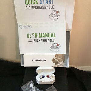 NANO Hearing DEVICE CIC Rechargeable Quick‎ Start User Manual Accessories